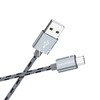 USB кабель micro USB 1.0м BOROFONE BX24 текстильный (графит) 2.4A