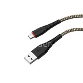 USB кабель micro USB 1.0м BOROFONE BX25 текстильный (черный) 2.4A USB кабель micro USB 1.0м BOROFONE BX25 текстильный (черный) 2.4A