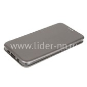 Чехол-книжка для Xiaomi Mi Note 10 Brauffen (горизонтальный флип) серебро (пакет)