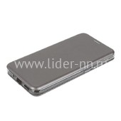 Чехол-книжка для Xiaomi Redmi 9C Brauffen (горизонтальный флип) серебро (пакет)