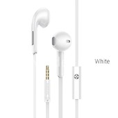Наушники MP3/MP4 BOROFONE (BM55) микрофон/кнопка ответа вызова (белые)