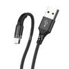 USB кабель micro USB 1.0м BOROFONE BX20 текстильный (черный) 2.0A