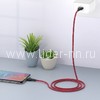 USB кабель micro USB 1.0м BOROFONE BX39 текстильный (черный/красный) 2.4A