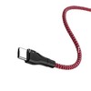 USB кабель для USB Type-C 1.0м BOROFONE BX39 текстильный (черный/красный) 3.0A