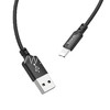 USB кабель Lightning 2.0м HOCO X14 текстильный (черный) 2.0A