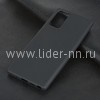 Задняя панель для Samsung Galaxy  Note 20 Силикон матовый (черный)