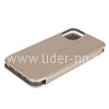 Чехол-книжка для iPhone 12 Mini (5.4") Brauffen (горизонтальный флип) золото (пакет)