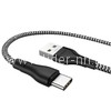 USB кабель для USB Type-C 1.0м BOROFONE BX39 текстильный (черный/белый) 3.0A