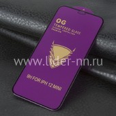 Противоударное стекло на экран для iPhone 12 mini (5.4") 3D OG/DSAILA (без упаковки) черное