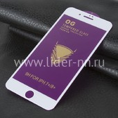 Противоударное стекло на экран для iPhone7 Plus/8 Plus 3D OG/DSAILA (без упаковки) белое