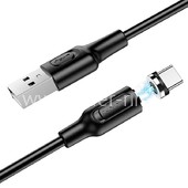 USB кабель для USB Type-C 1.0м BOROFONE BX41 МАГНИТНЫЙ (черный) 3.0A