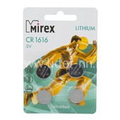 Батарейка литиевая Mirex CR1616/4BL Батарейка литиевая Mirex CR1616/4BL