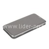 Чехол-книжка для Samsung Galaxy S21 Brauffen (горизонтальный флип) серебро (пакет)