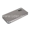 Чехол-книжка для Xiaomi POCO M3 Brauffen (горизонтальный флип) серебро (пакет)