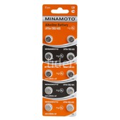 Батарейка алкалиновая MINAMOTO AG 5 LR754/10BL Батарейка алкалиновая MINAMOTO AG 5 LR754/10BL