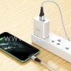 USB кабель Lightning 1.0м HOCO X50 текстильный (серый) 2.4A