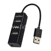 Разветвитель на 4 порта (USB hub) PF-HYD-6010H Perfeo белый Разветвитель на 4 порта (USB hub) PF-HYD-6010H Perfeo белый