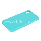 Задняя панель для  iPhone X/XS Силикон матовый (бирюза)