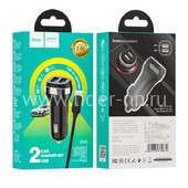 АЗУ Lightning 2 USB выхода (2400mAh) HOCO Z40 (черный) АЗУ Lightning 2 USB выхода (2400mAh) HOCO Z40 (черный)