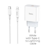 СЗУ Lightning 1 PD 3.0 выход 20W (5V-3.0A/9V-2.22A/12V-1.67A) HOCO C76A Plus (белый) СЗУ Lightning 1 PD 3.0 выход 20W (5V-3.0A/9V-2.22A/12V-1.67A) HOCO C76A Plus (белый)