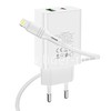 СЗУ Type-C to Lightning 1 USB выход QC3.0+PD 20W (5V-3.0A/9V-2.0A/12V-1.5A) BOROFONE BA56A (белый)