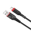 USB кабель Lightning 1.0м HOCO X59 текстильный (черный) 2.4A