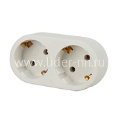 Разветвитель сетевой Perfeo "RU POWER" 2 гнезда; 16A; с заземлением (белый) 2Т2 Разветвитель сетевой Perfeo "RU POWER" 2 гнезда; 16A; с заземлением (белый) 2Т2