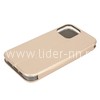 Чехол-книжка для iPhone 13 Mini (5.4") Brauffen (горизонтальный флип) золото (пакет)