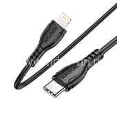 Кабель Type-C (PD) to Lightning 8-pin 12W, 1.0м BOROFONE BX51 (черный) 2.4A