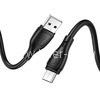 USB кабель micro USB 1.0м HOCO X61 силиконовый (черный) 2.4A