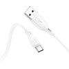 USB кабель micro USB 1.0м HOCO X61 силиконовый (белый) 2.4A