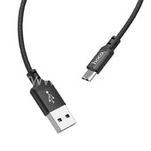 USB кабель micro USB 2.0м HOCO X14 текстильный (черный)