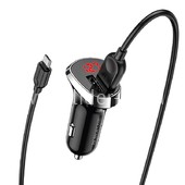 АЗУ Micro USB 2 USB выхода (2400mAh) BOROFONE BZ15 (черный) с дисплеем АЗУ Micro USB 2 USB выхода (2400mAh) BOROFONE BZ15 (черный) с дисплеем