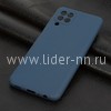 Задняя панель для Samsung Galaxy  A22 Силикон матовый (синяя)