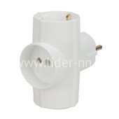 Разветвитель сетевой Perfeo "RU POWER" 3 гнезда; 16A; 2гн/з; 1гн/бз (белый) ТС-3 Разветвитель сетевой Perfeo "RU POWER" 3 гнезда; 16A; 2гн/з; 1гн/бз (белый) ТС-3