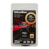 Карта памяти MicroSD 256GB OltraMax К10 (с адаптером) UHS-1 Premium (U3) 95 MB/s