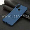 Задняя панель для Samsung Galaxy  A21S Силикон матовый (синяя)