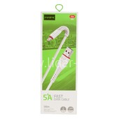 USB кабель Lightning 1.0м MAIMI X16 (белый) 5A USB кабель Lightning 1.0м MAIMI X16 (белый) 5A