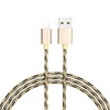 USB кабель Lightning 1.0м BOROFONE BX24 текстильный (золото) 2.4A