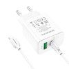 СЗУ Type-C to Lightning 1 USB выход QC3.0+PD 20W (5V-3.0A/9V-2.0A/12V-1.5A) BOROFONE BA67A (белый)