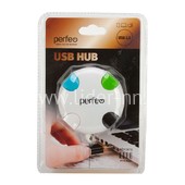 Разветвитель на 4 порта (USB hub) PF-VI-H020 Perfeo белый Разветвитель на 4 порта (USB hub) PF-VI-H020 Perfeo белый