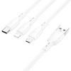 USB кабель 3в1 Lightning/micro USB/Type-C 1.0м BOROFONE BX71 (белый) 2.0A