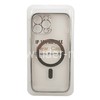 Задняя панель для  iPhone 13 Pro Max 6.7" Силикон с MagSafe (блистер) прозрачная/серебро