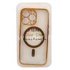 Задняя панель для  iPhone 13 Pro 6.1" Силикон с MagSafe (блистер) прозрачная/золото
