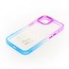 Задняя панель для  iPhone 13 6.1"  Силикон двухцветка (фиолетово-синяя)