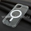 Задняя панель для  iPhone 13 6.1"  Силикон с MagSafe (коробка) прозрачная