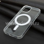 Задняя панель для  iPhone 13 Pro 6.1"  Силикон с MagSafe (коробка) прозрачная