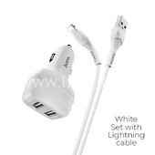 АЗУ Lightning 2 USB выхода (2400mAh) HOCO Z36 (белый) АЗУ Lightning 2 USB выхода (2400mAh) HOCO Z36 (белый)