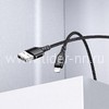 USB кабель Lightning 1.0м BOROFONE BX54 текстильный (черный) 2.4A