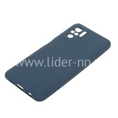 Задняя панель для Xiaomi  Redmi Note 10 Силикон матовый (синяя) Задняя панель для Xiaomi  Redmi Note 10 Силикон матовый (синяя)